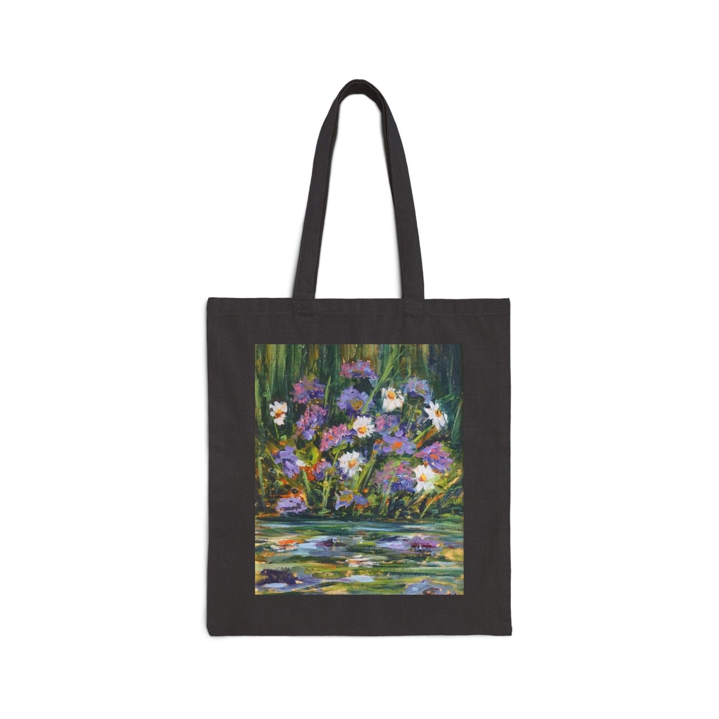 COTTON CANVAS TOTE BAG - BY THE RIVER