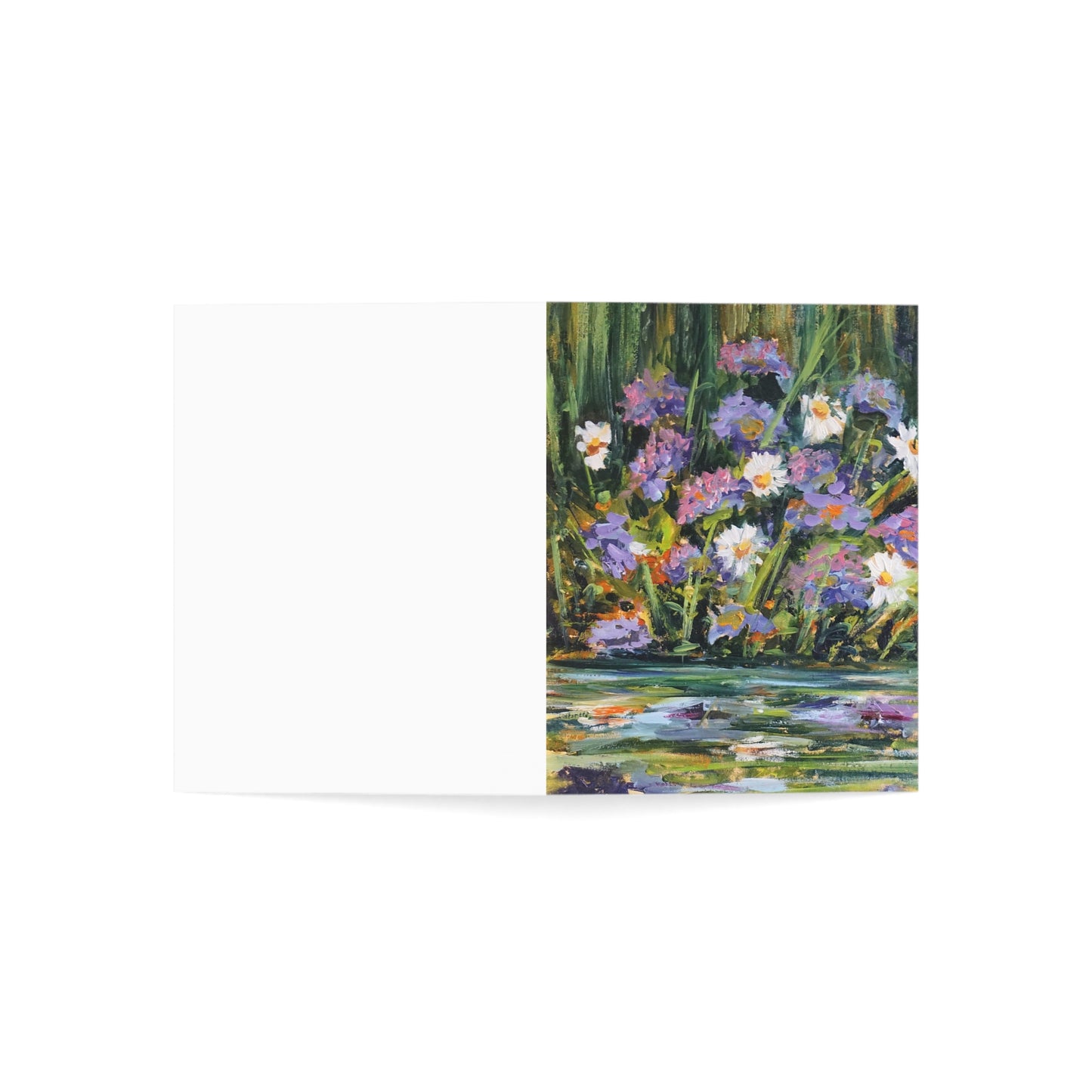 GREETING CARDS(1, 10, 30, and 50pcs) - WILD FLOWERS BY THE RIVER