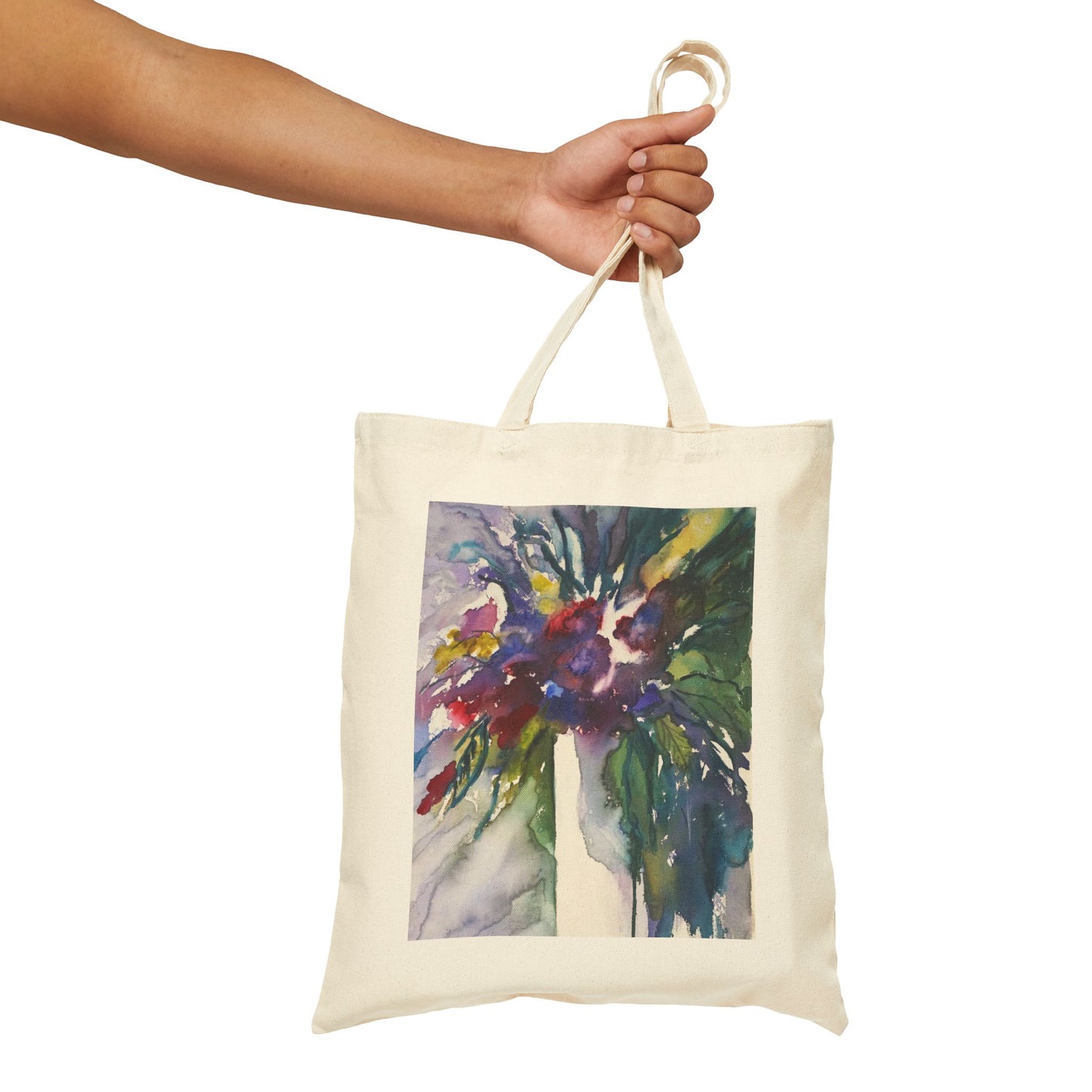 COTTON CANVAS TOTE BAG - MIXED BOUQUET