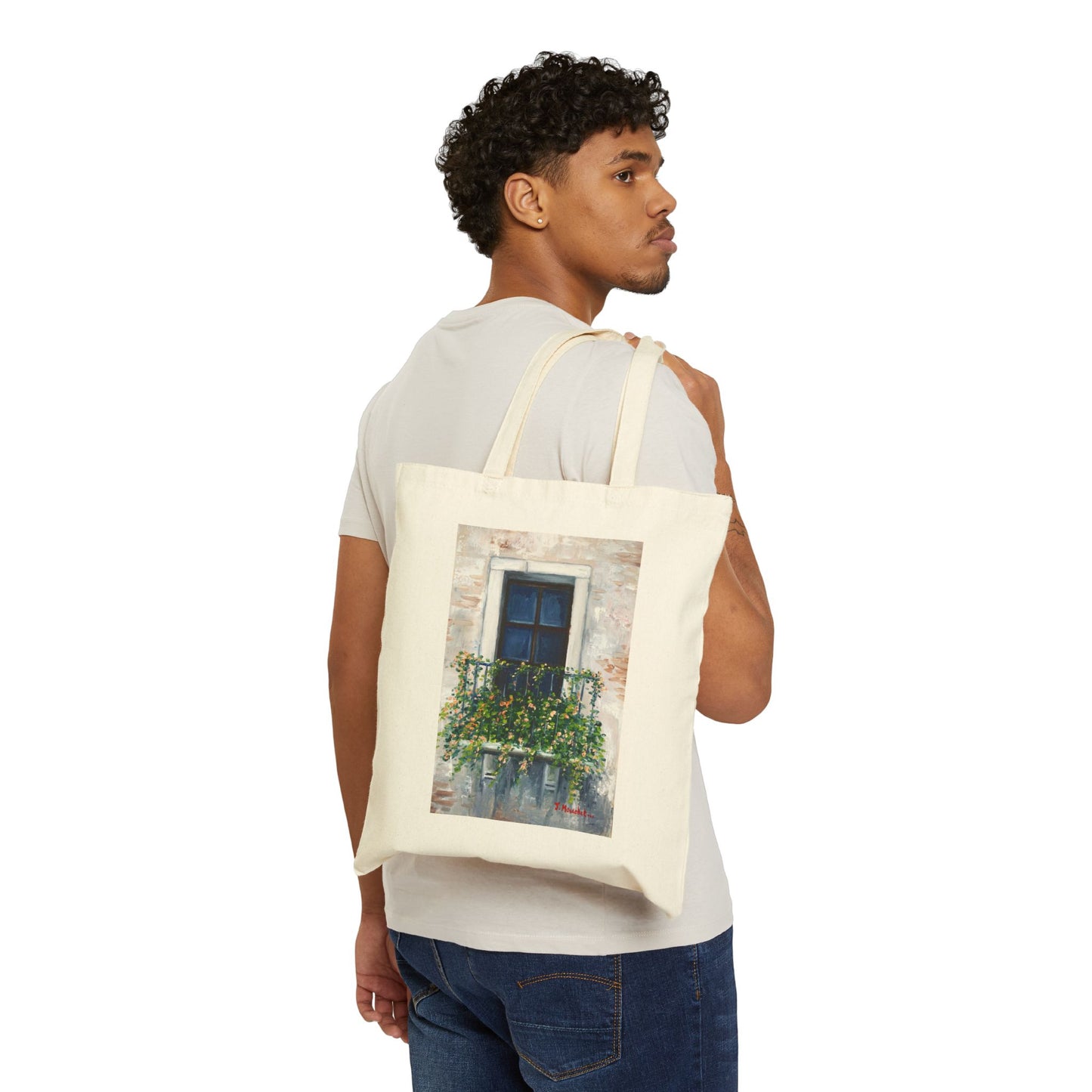 COTTON CANVAS TOTE BAG - WINDOW ROMANCE