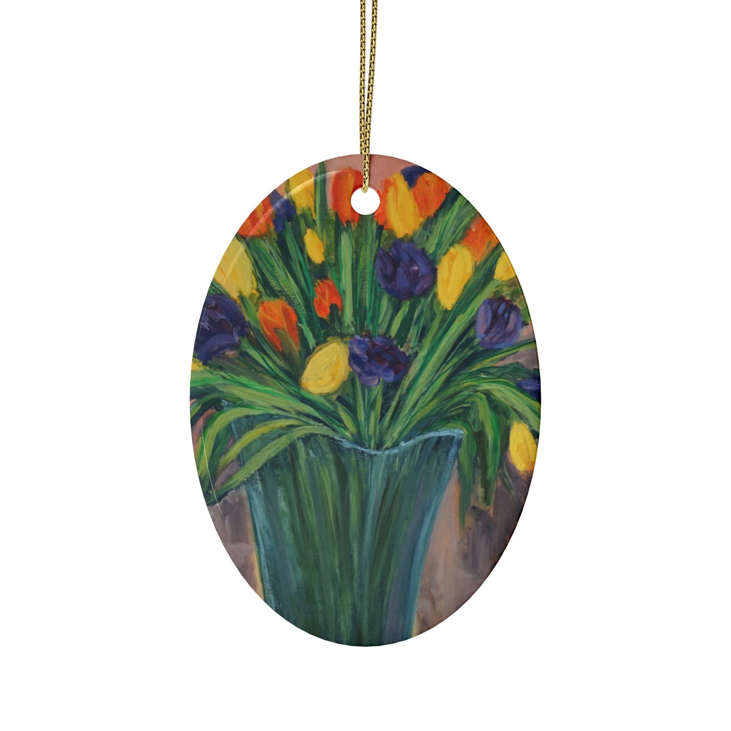 CERAMIC ORNAMENTS -BIRTHDAY TULIPS