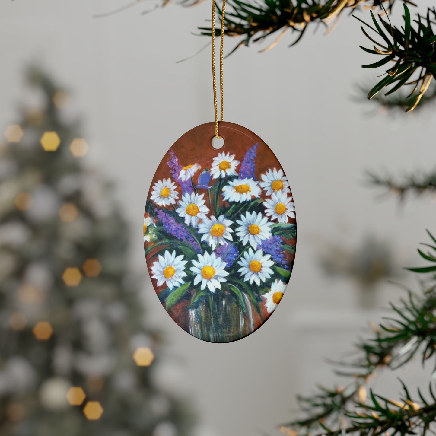 CERAMIC ORNAMENTS - DAISIES