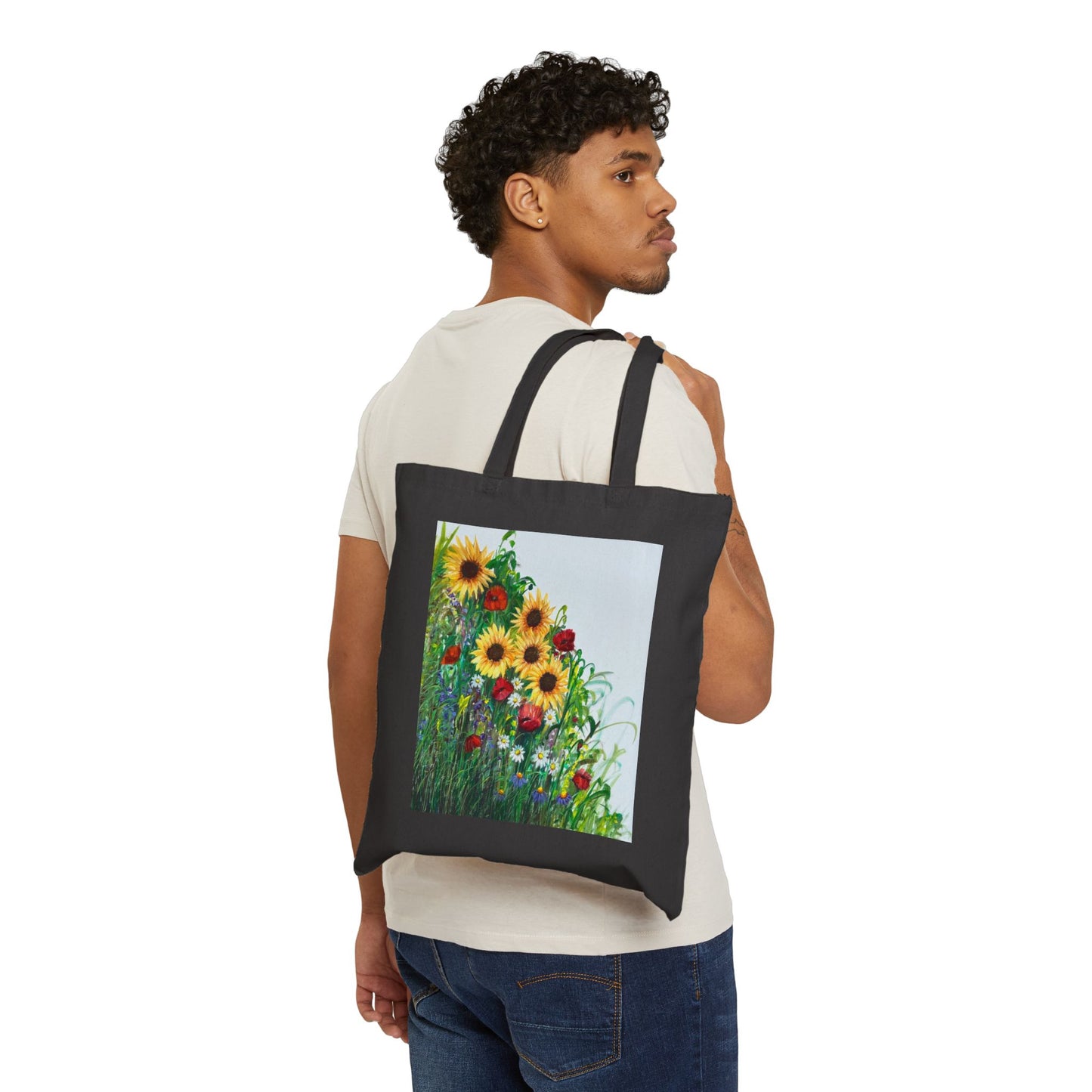 COTTON CANVAS TOTE BAG - SPRINGTIME