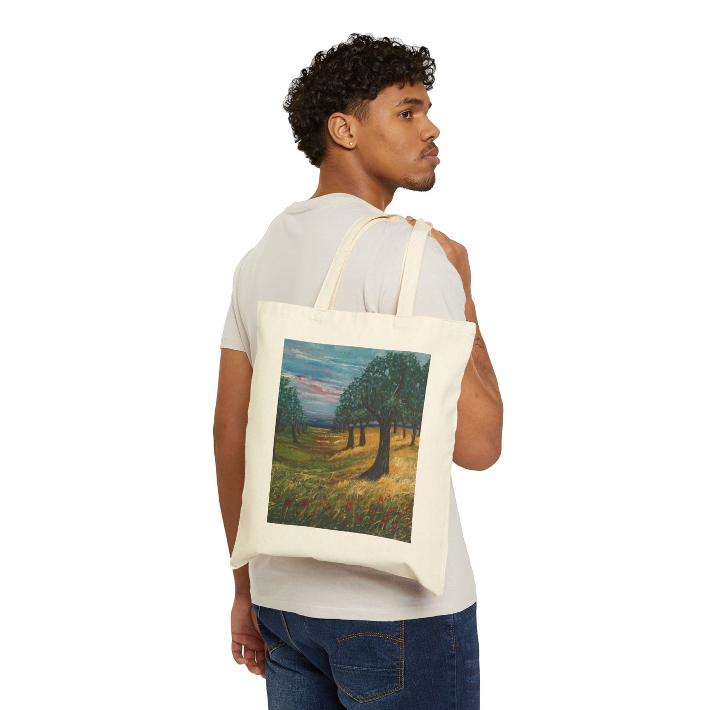 COTTON CANVAS TOTE BAG - THE OLIVE GROVE