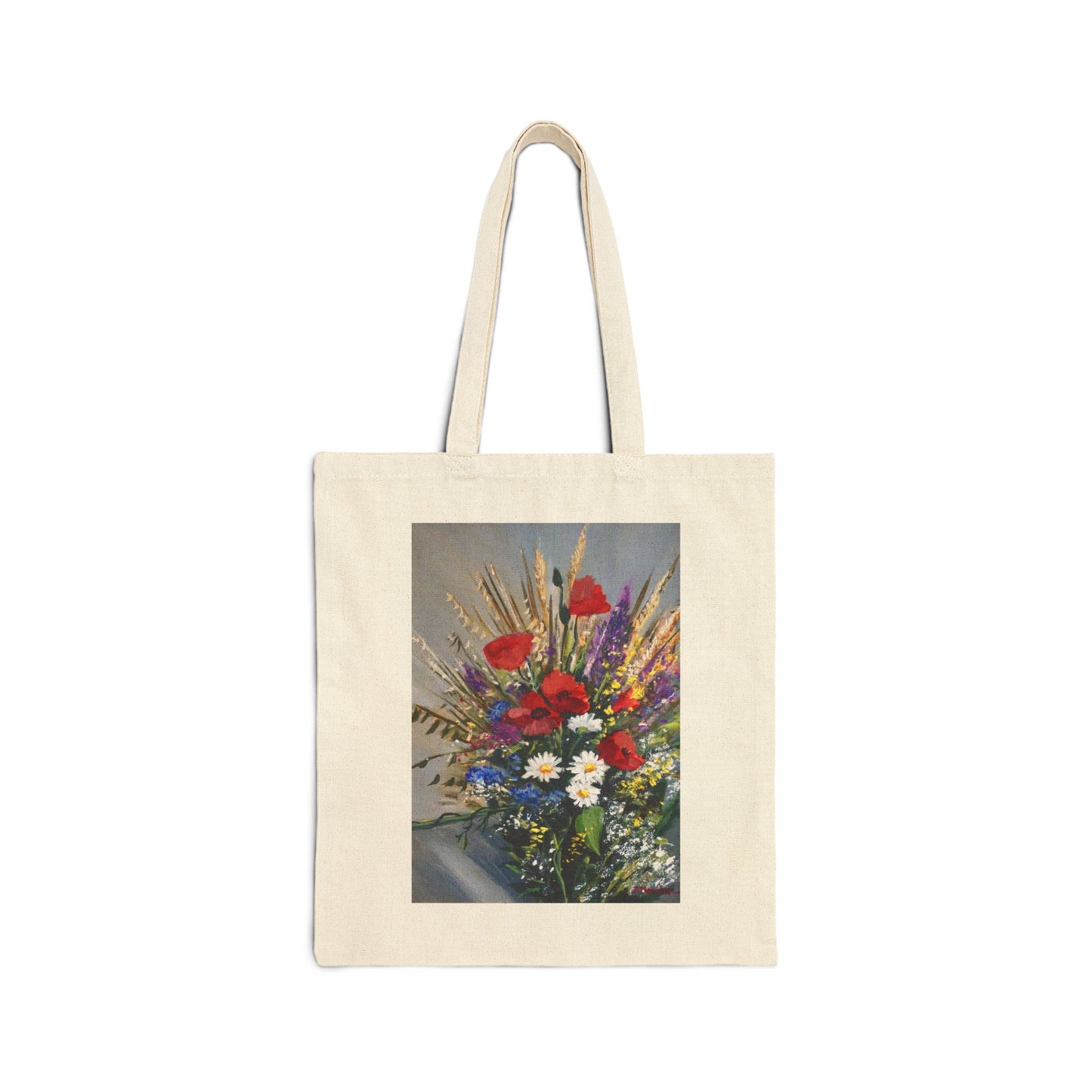 COTTON CANVAS TOTE BAG - BOUQUET OF WILD FLOWERS