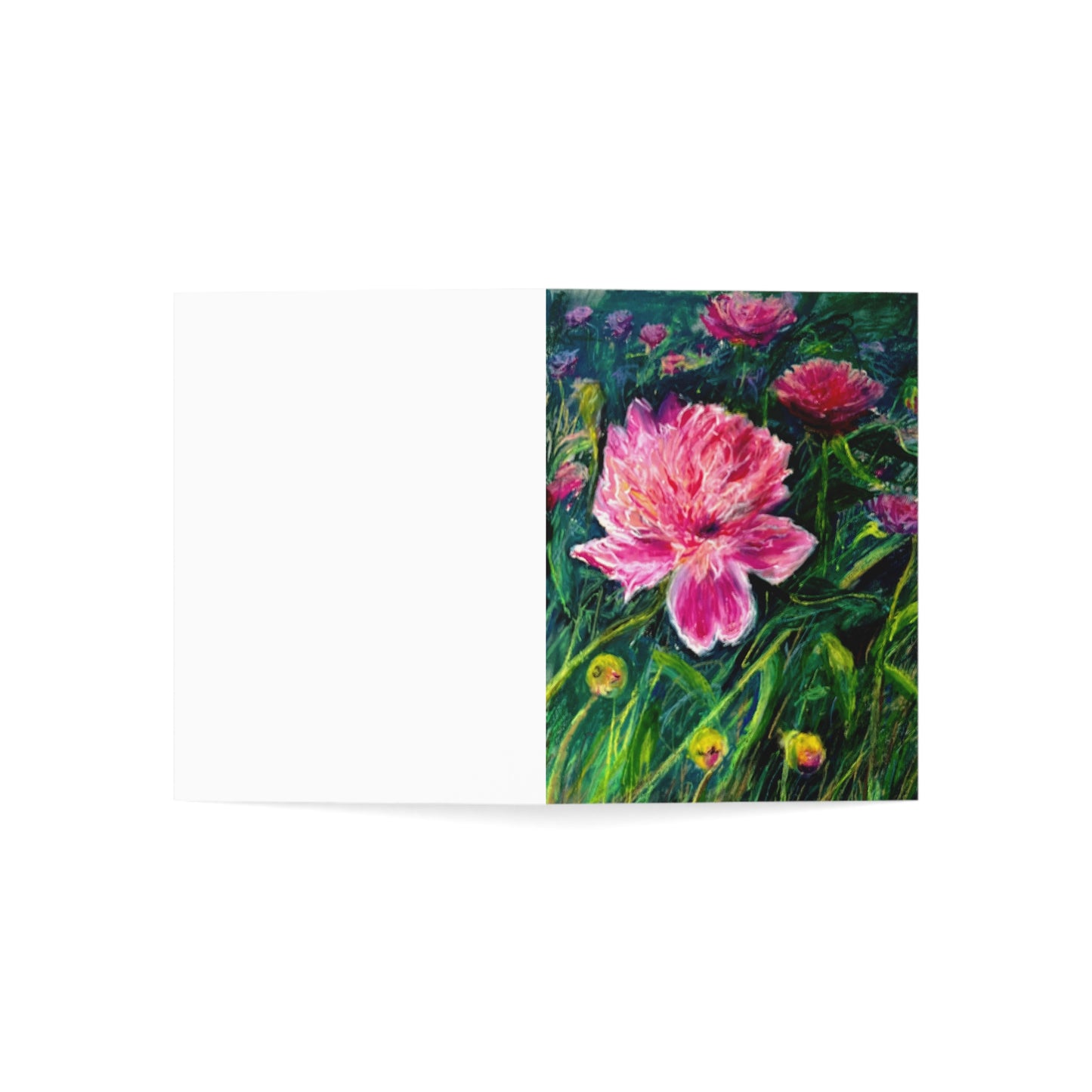 GREETING CARDS (1, 10, 30, and 50pcs) - PINK BLOSSOMS: DELICATE PETALS