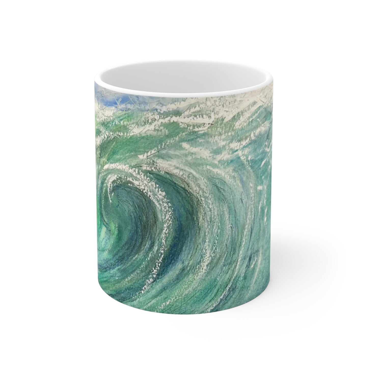 MUG 11oz - HORIZON'S EMBRACE: A MAJESTIC DISTANT WAVE