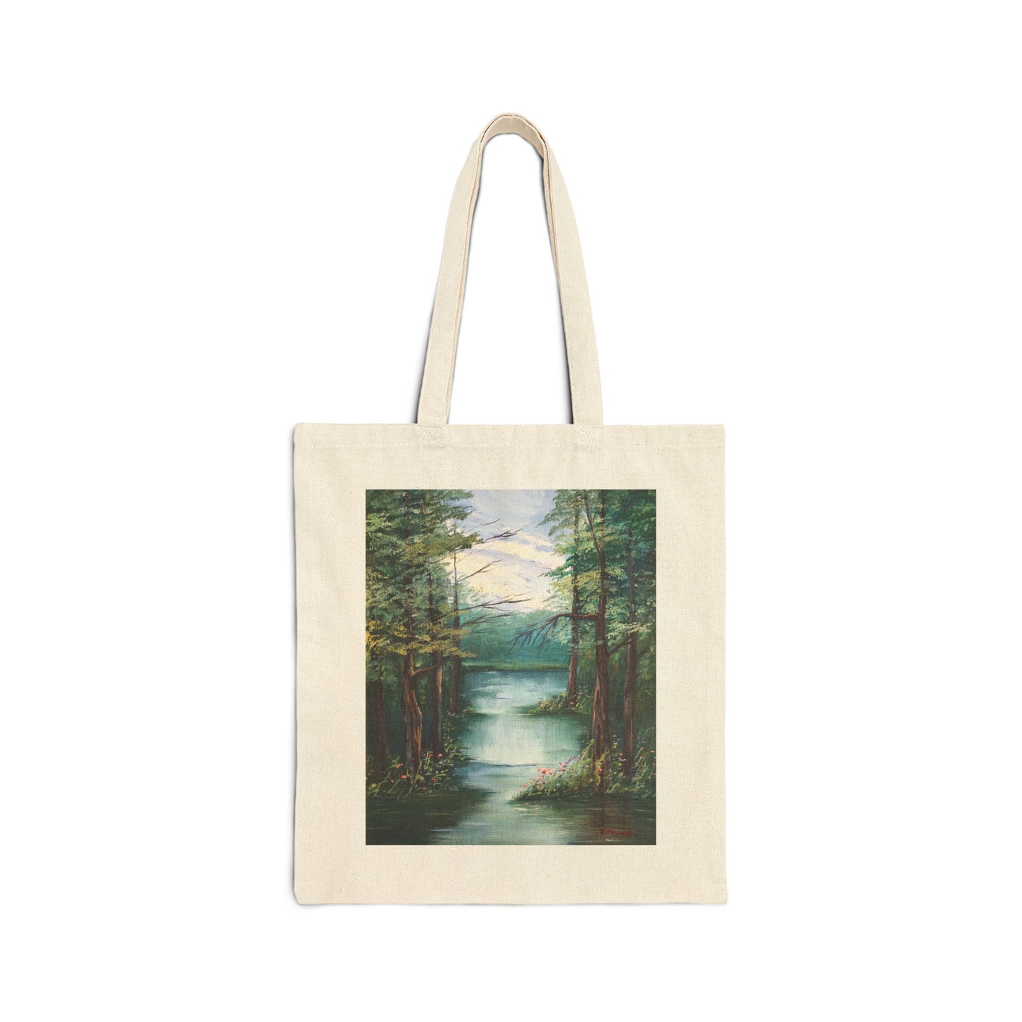 COTTON CANVAS TOTE BAG - THE LAKE