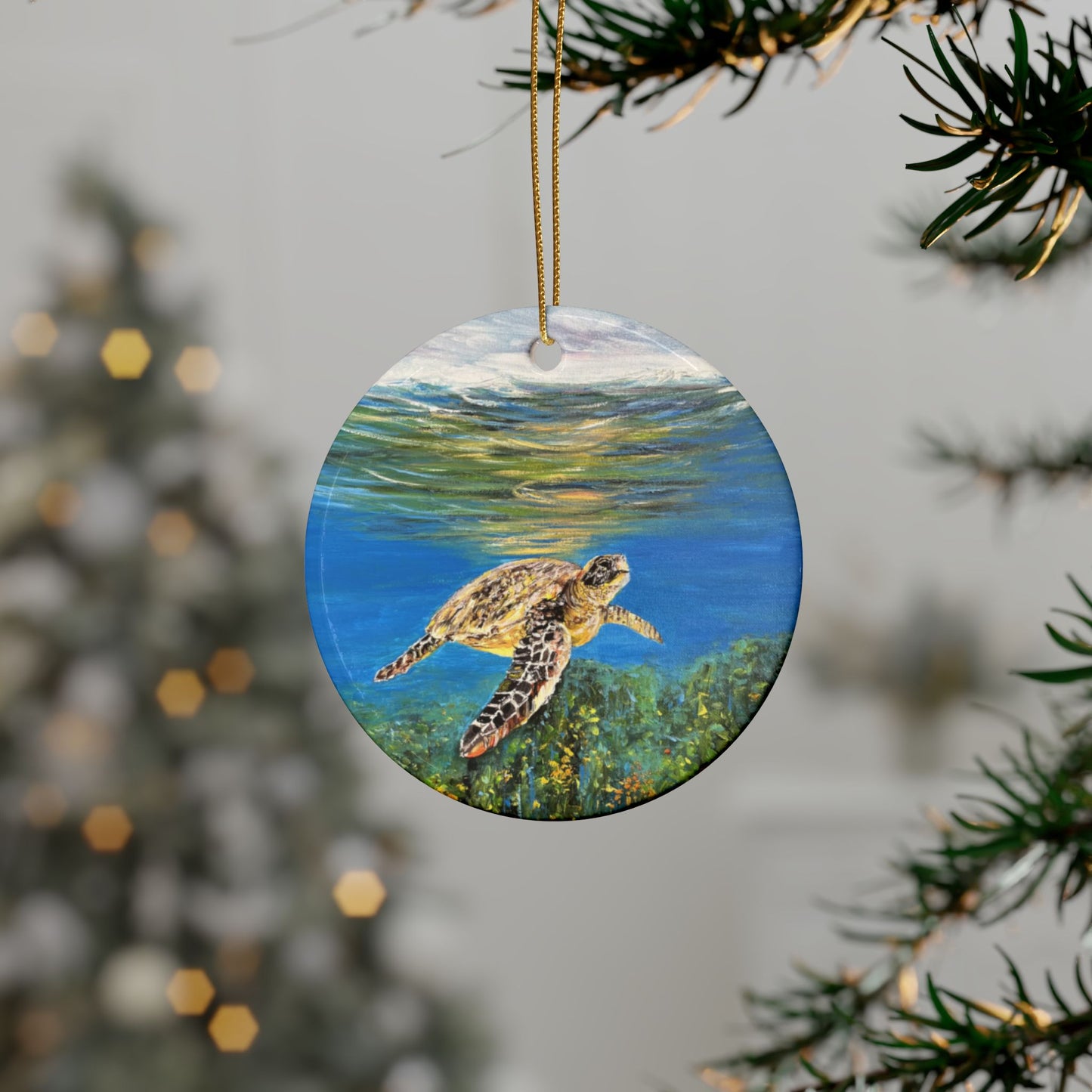 CERAMIC ORNAMENTS - MESMERIZING SEA TURTLE