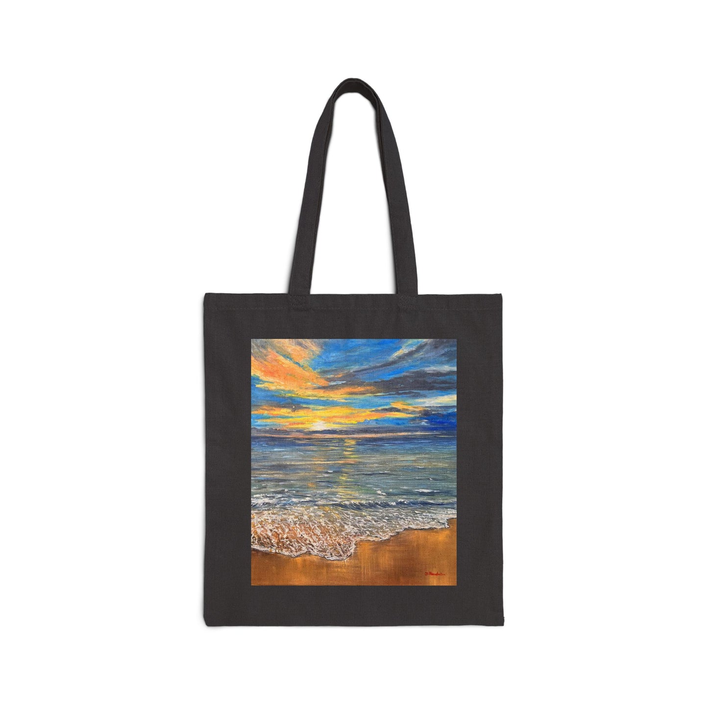 COTTON CANVAS TOTE BAG - GOLDEN HORIZON: EMBRACING HAWAII'S BREATHTAKING SUNRISE