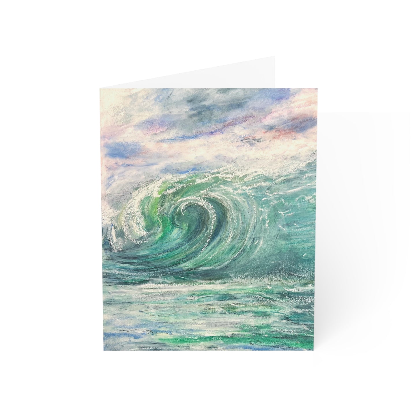 GREETING CARDS (1, 10, 30, and 50pcs) - HORIZON'S EMBRACE: A MAJESTIC DISTANT WAVE