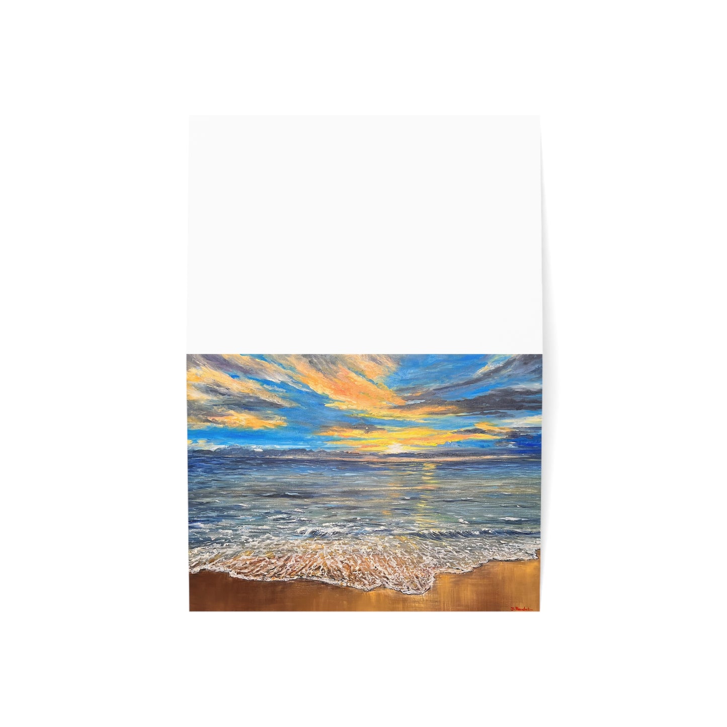 GREETING CARDS (1, 10, 30, and 50pcs) - GOLDEN HORIZON: EMBRACING HAWAII'S BREATHTAKING SUNRISE