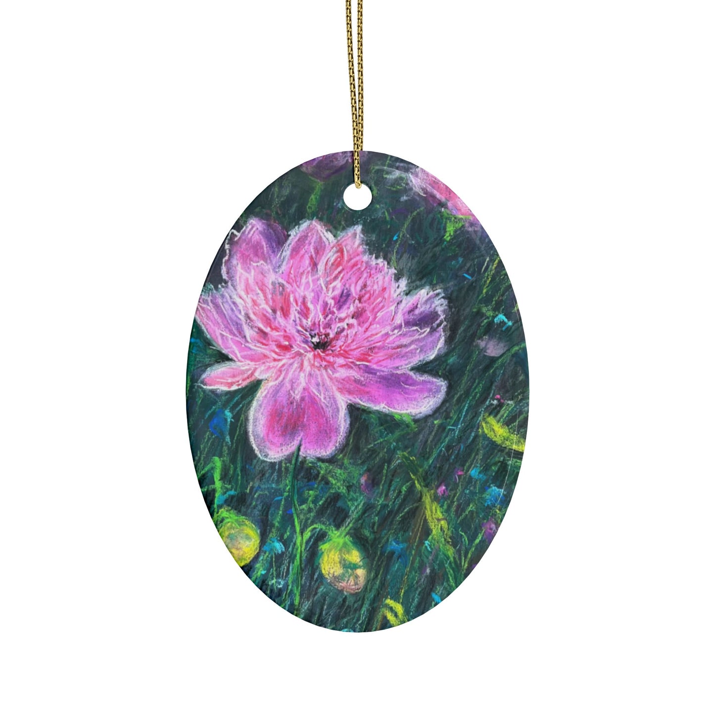 CERAMIC ORNAMENTS - PINK BLOSSOMS: SERENE ELEGANCE