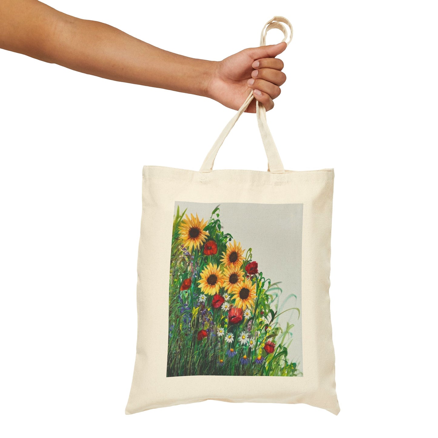 COTTON CANVAS TOTE BAG - SPRINGTIME