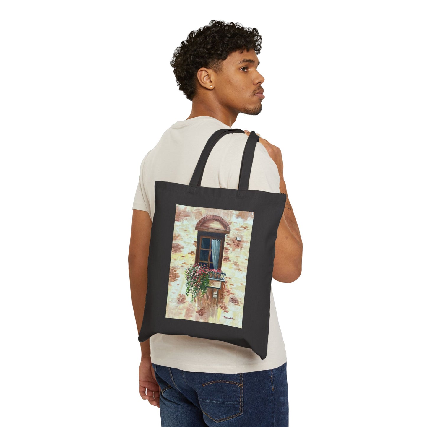 COTTON CANVAS TOTE BAG - ITALIAN WINDOW