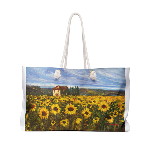 WEEKENDER BAG - TRANQUILITY: SUNFLOWER FIELD