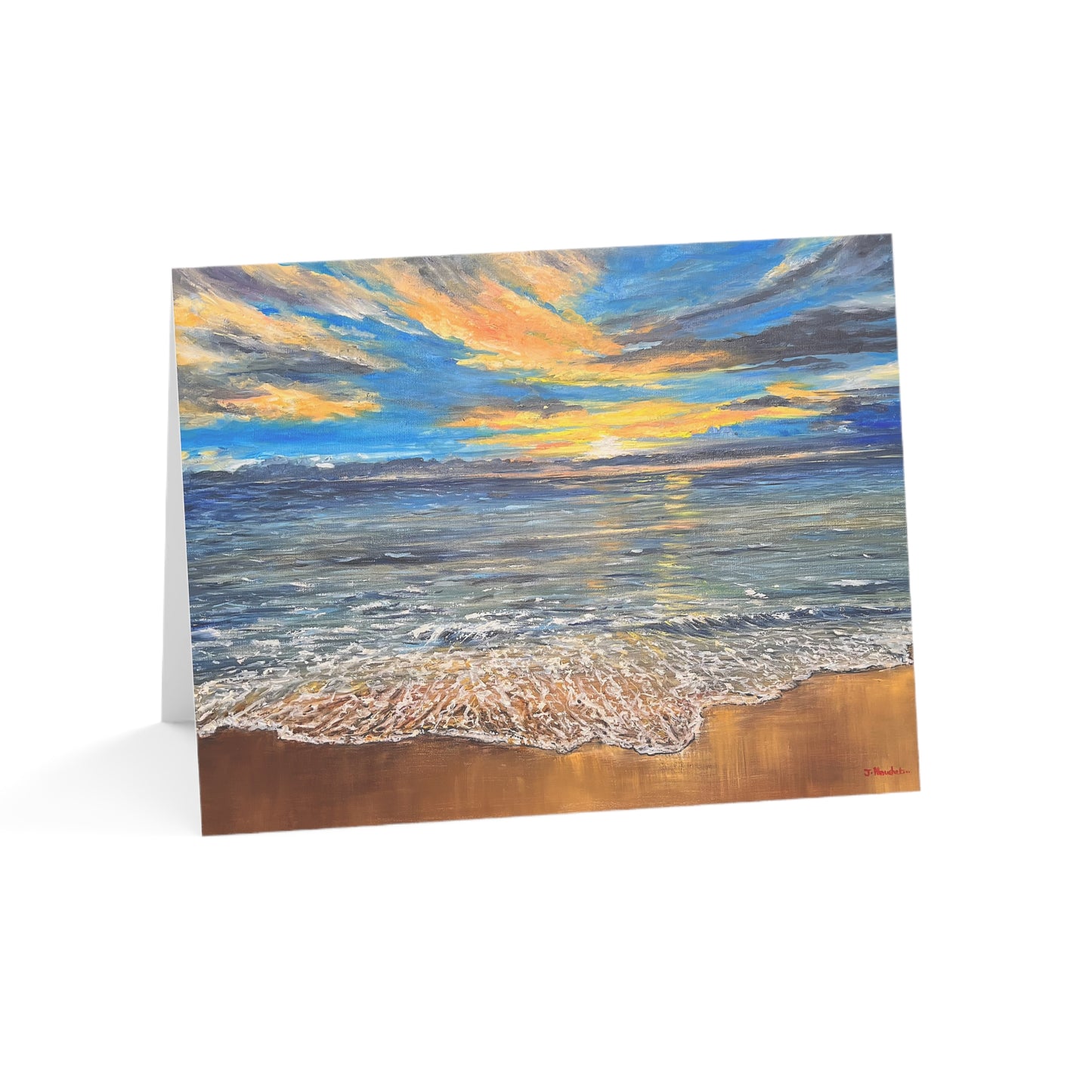 GREETING CARDS (1, 10, 30, and 50pcs) - GOLDEN HORIZON: EMBRACING HAWAII'S BREATHTAKING SUNRISE