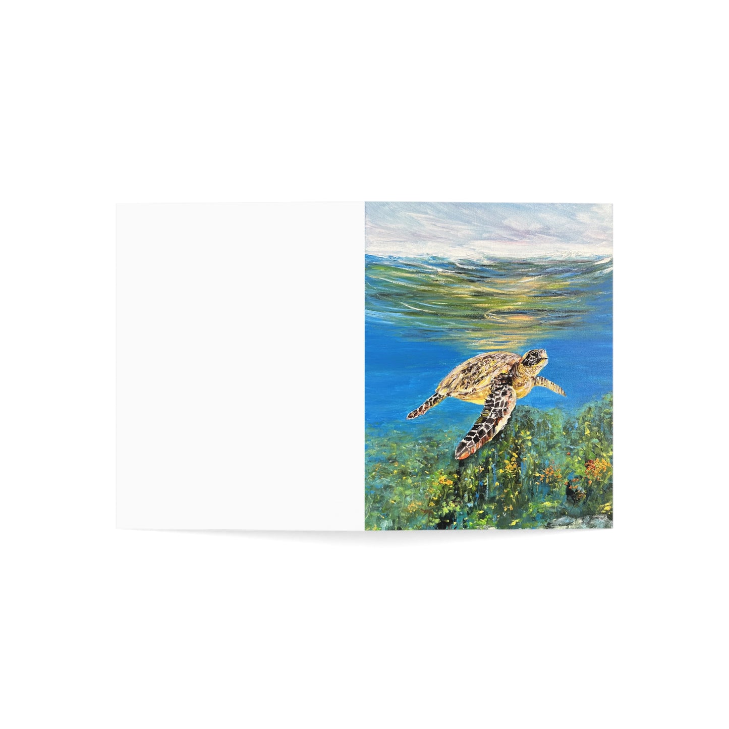 GREETING CARDS (1, 10, 30, and 50pcs) - MESMERIZING SEA TURTLE