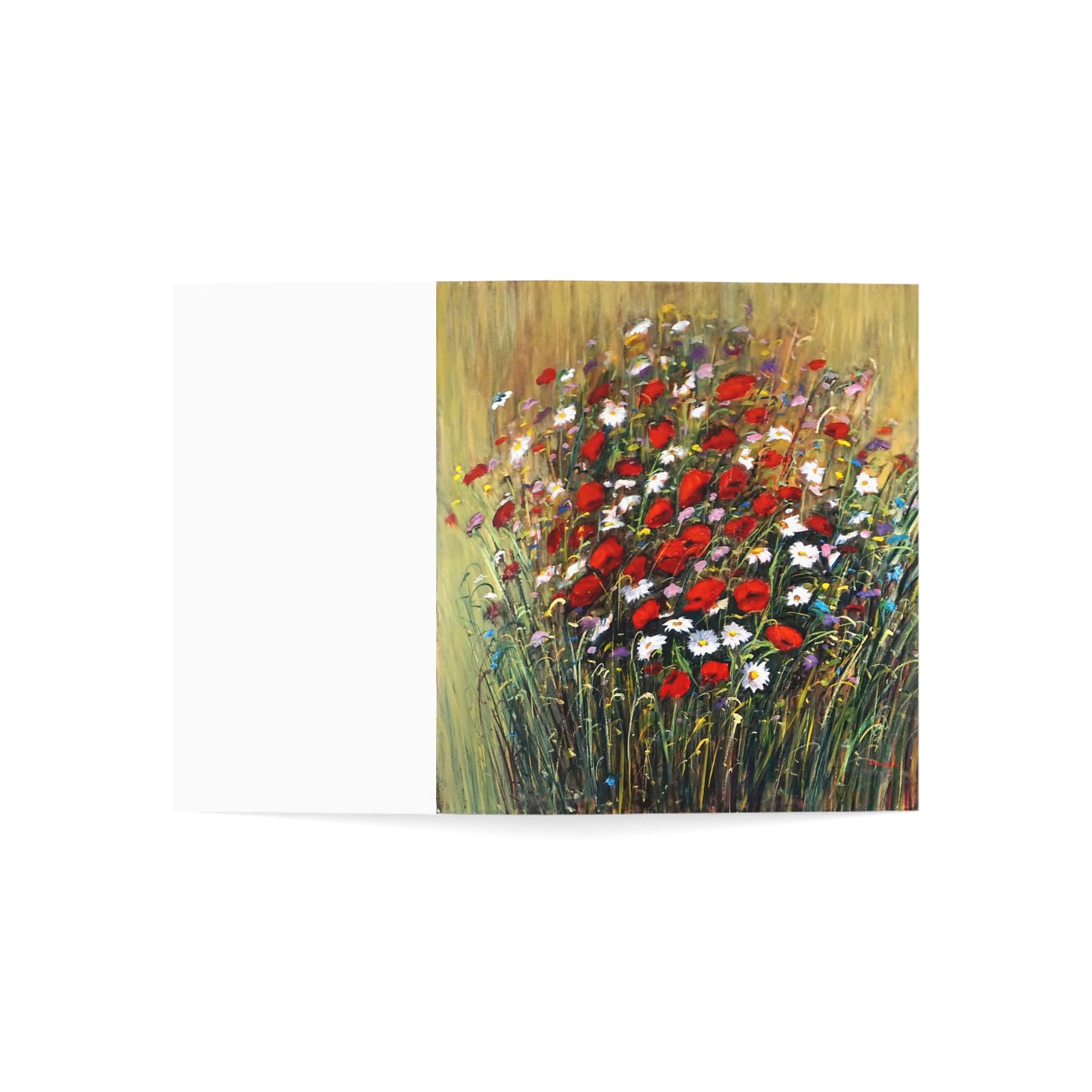 GREETING CARDS (1, 10, 30, and 50pcs) - WILD POPPIES AND DAISIES