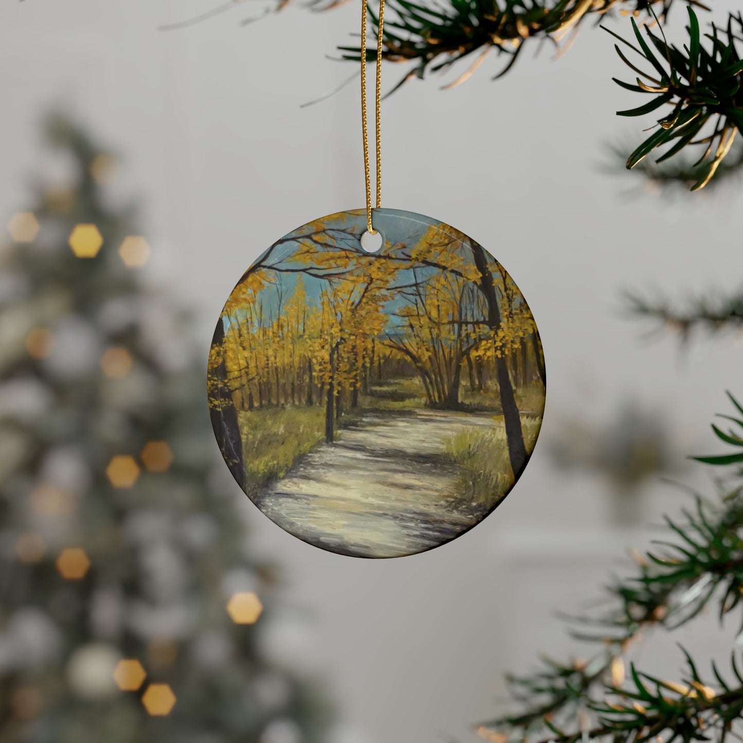 CERAMIC ORNAMENTS - COTTONWOODS IN COLORADO