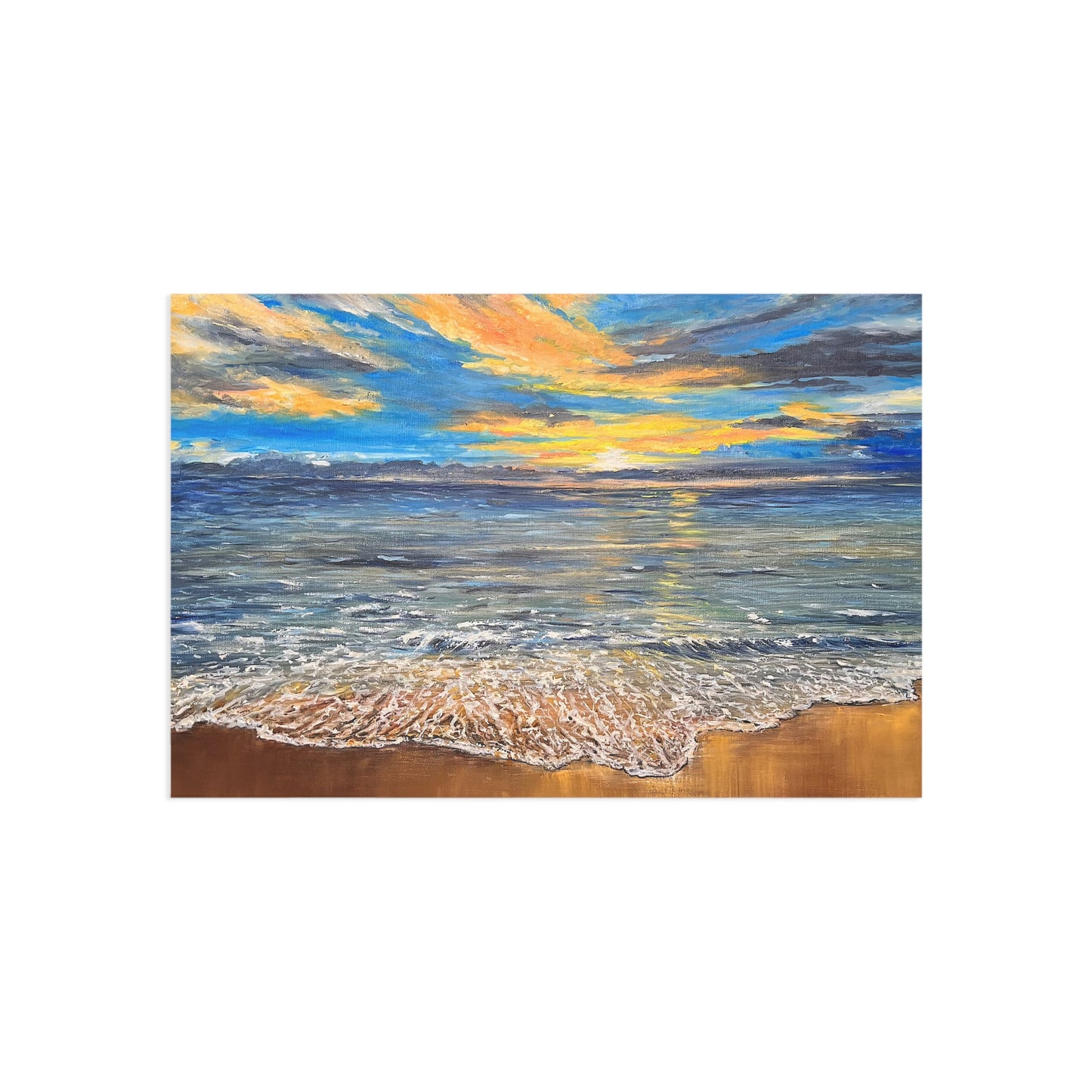 FINE ART POSTCARDS - GOLDEN HORIZON: EMBRACING HAWAII'S BREATHTAKING SUNRISE