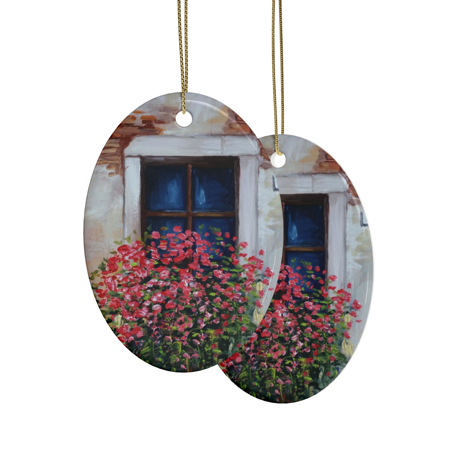 CERAMIC ORNAMENTS - BLOOMING FLOWERS