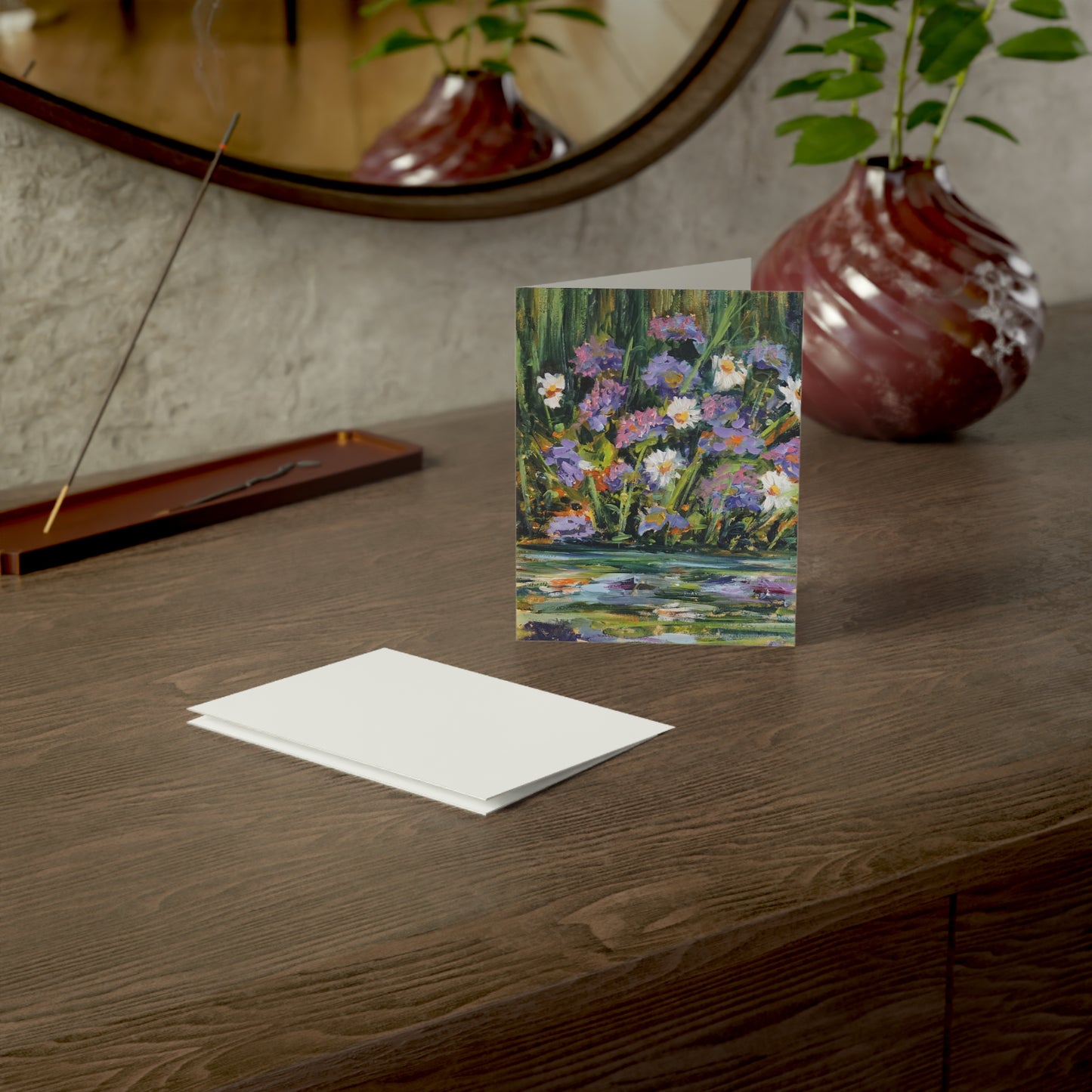 GREETING CARDS(1, 10, 30, and 50pcs) - WILD FLOWERS BY THE RIVER