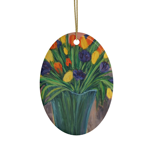 CERAMIC ORNAMENTS -BIRTHDAY TULIPS