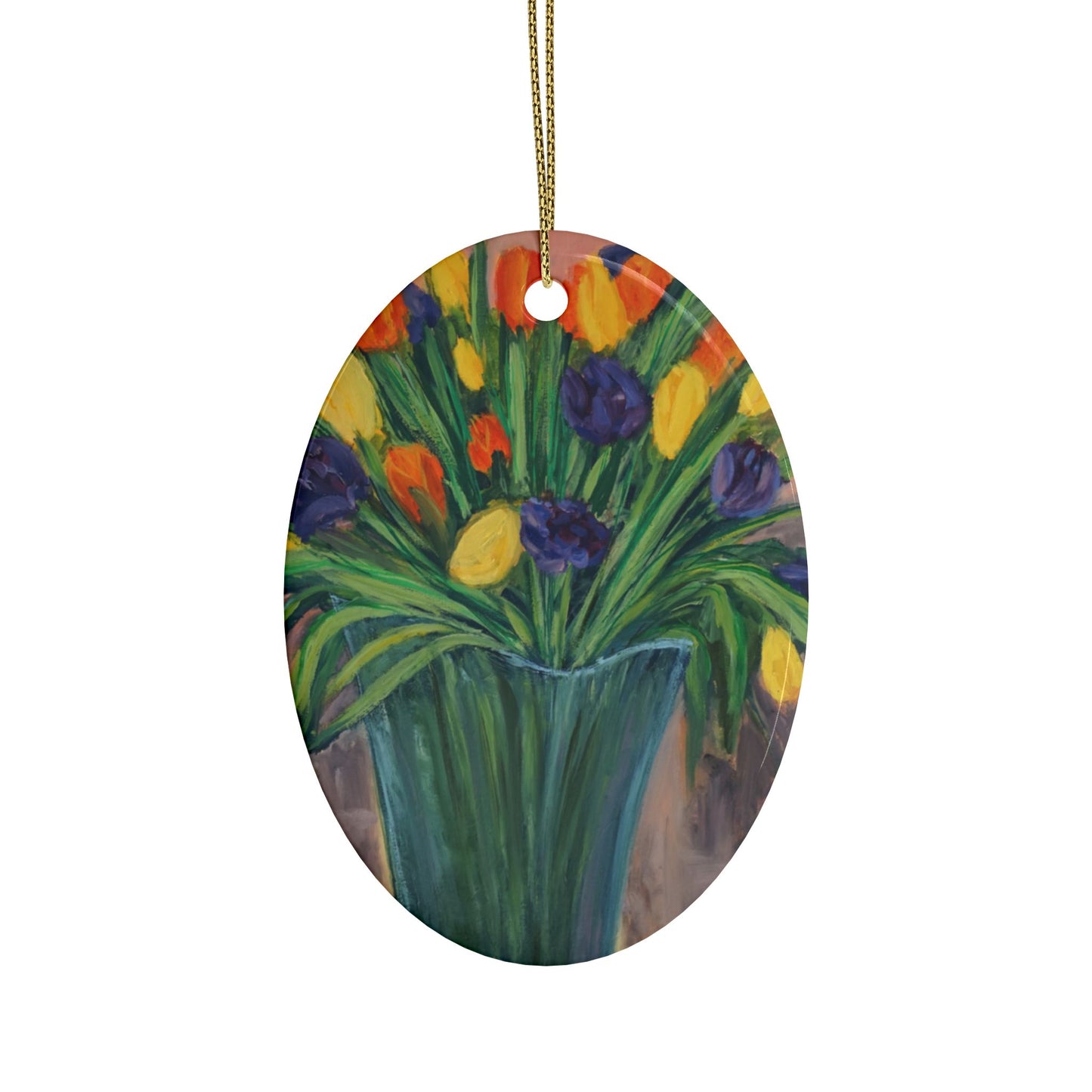 CERAMIC ORNAMENTS -BIRTHDAY TULIPS