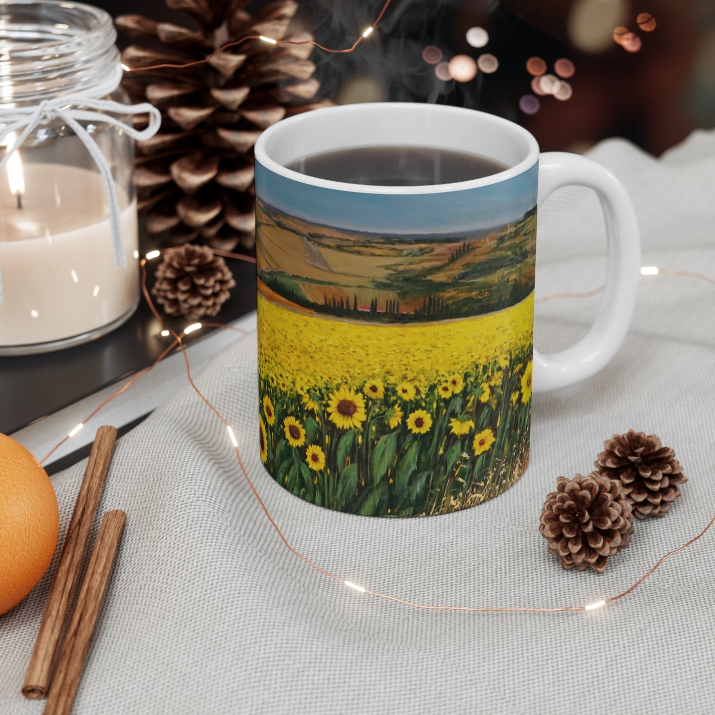 MUG 11oz - SUNFLOWER FIELD OF TUSCANY