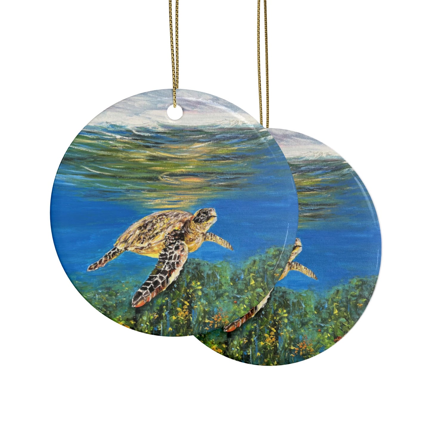 CERAMIC ORNAMENTS - MESMERIZING SEA TURTLE