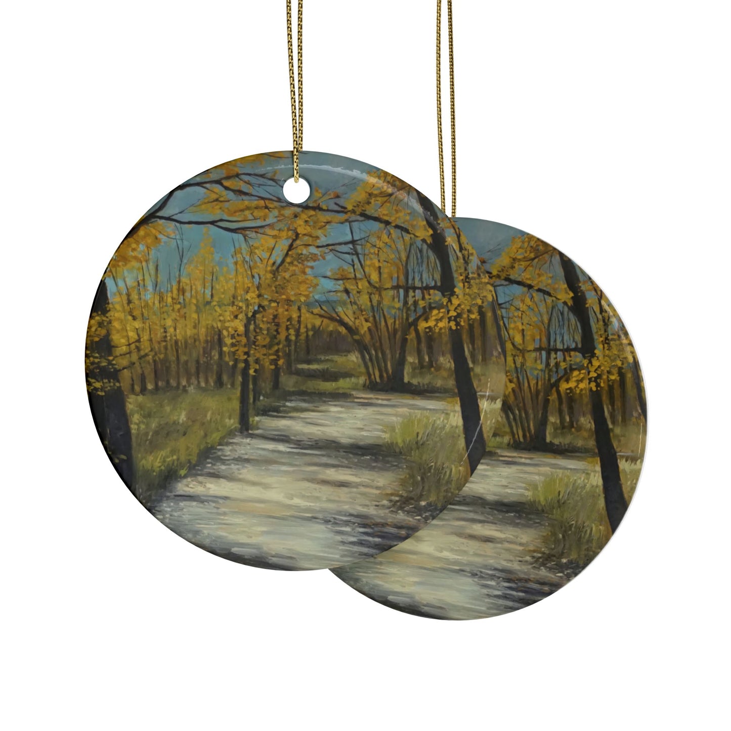 CERAMIC ORNAMENTS - COTTONWOODS IN COLORADO