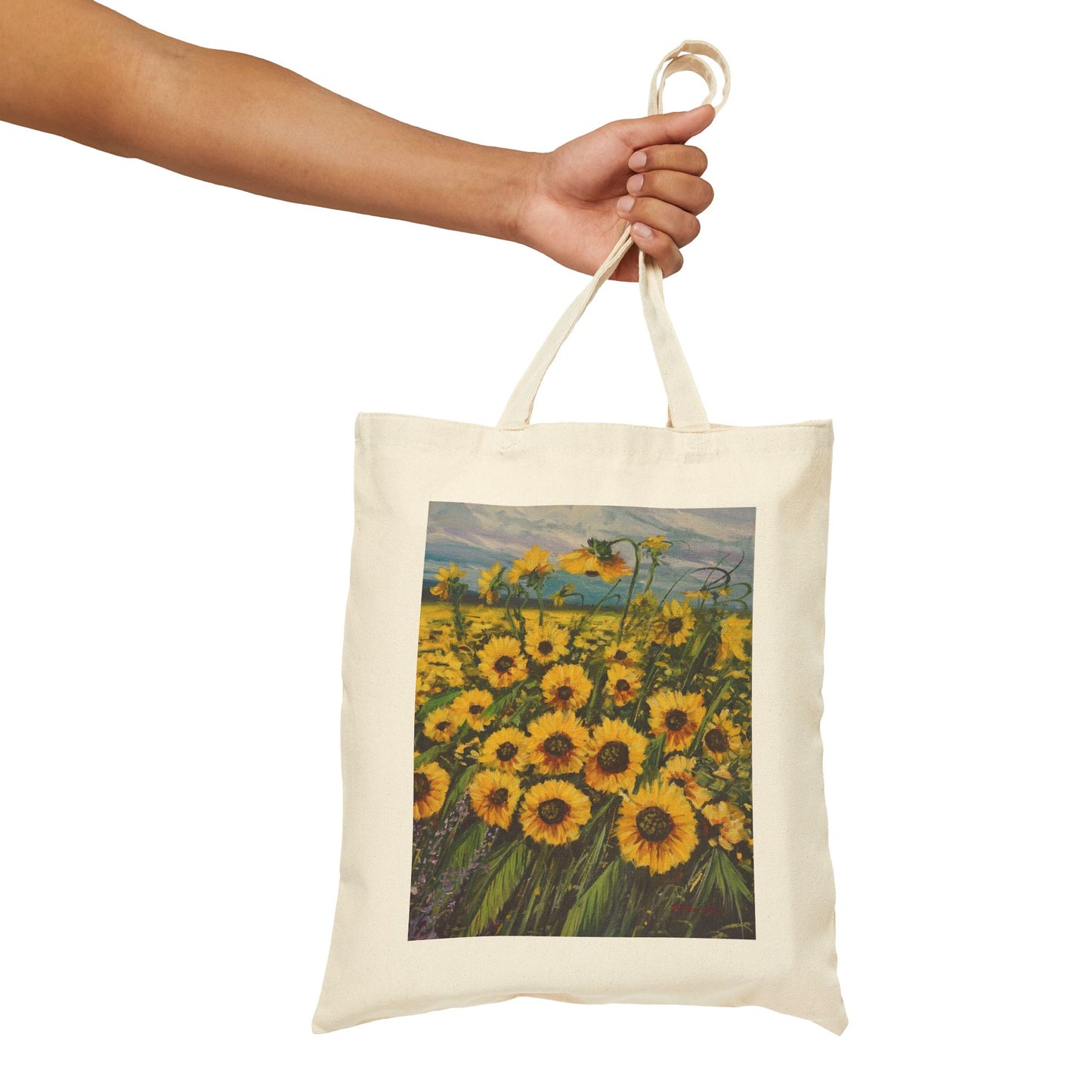 COTTON CANVAS TOTE BAG - SUNFLOWERS