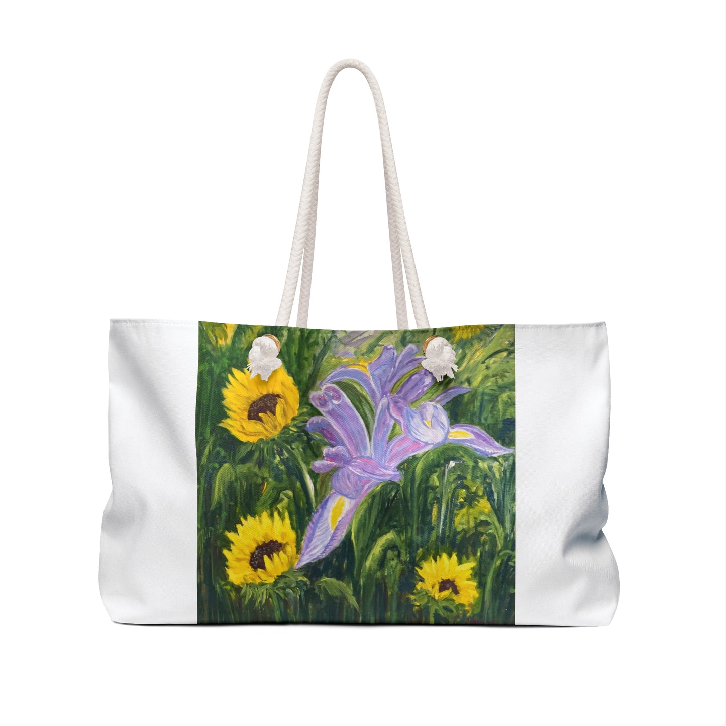 WEEKENDER BAG - IRIS AND SUNFLOWERS