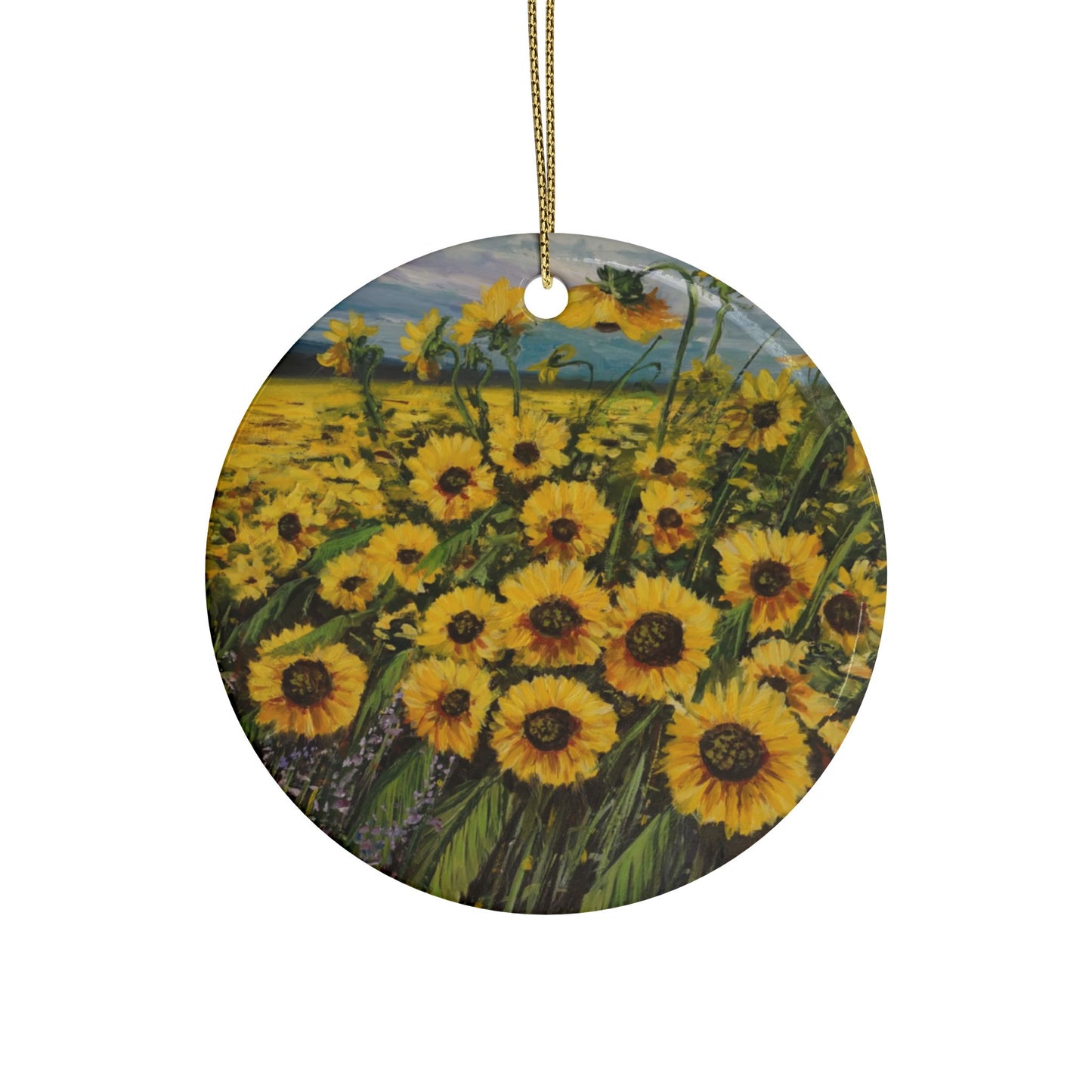 CERAMIC ORNAMENTS - SUNFLOWERS