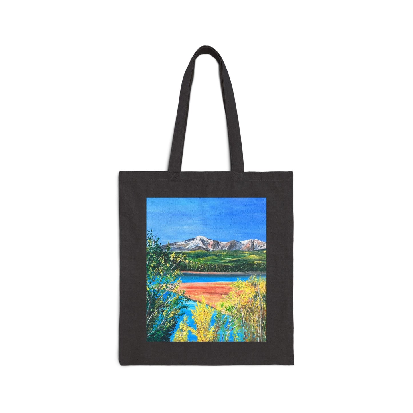 COTTON CANVAS TOTE BAG - PIKES PEAK MOUNTAINS