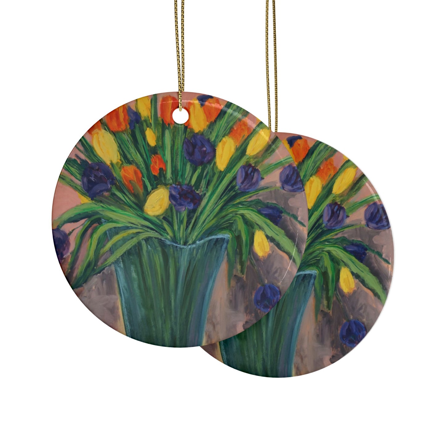 CERAMIC ORNAMENTS -BIRTHDAY TULIPS