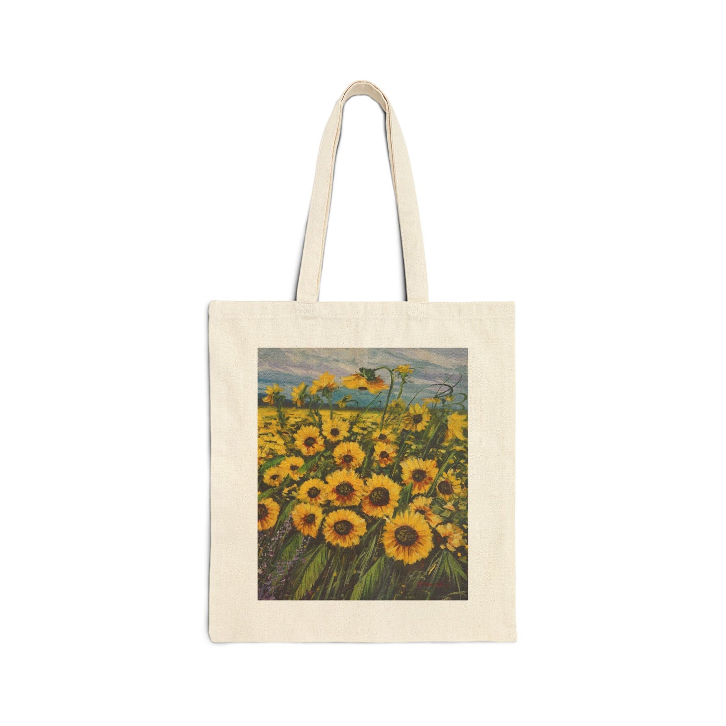 COTTON CANVAS TOTE BAG - SUNFLOWERS