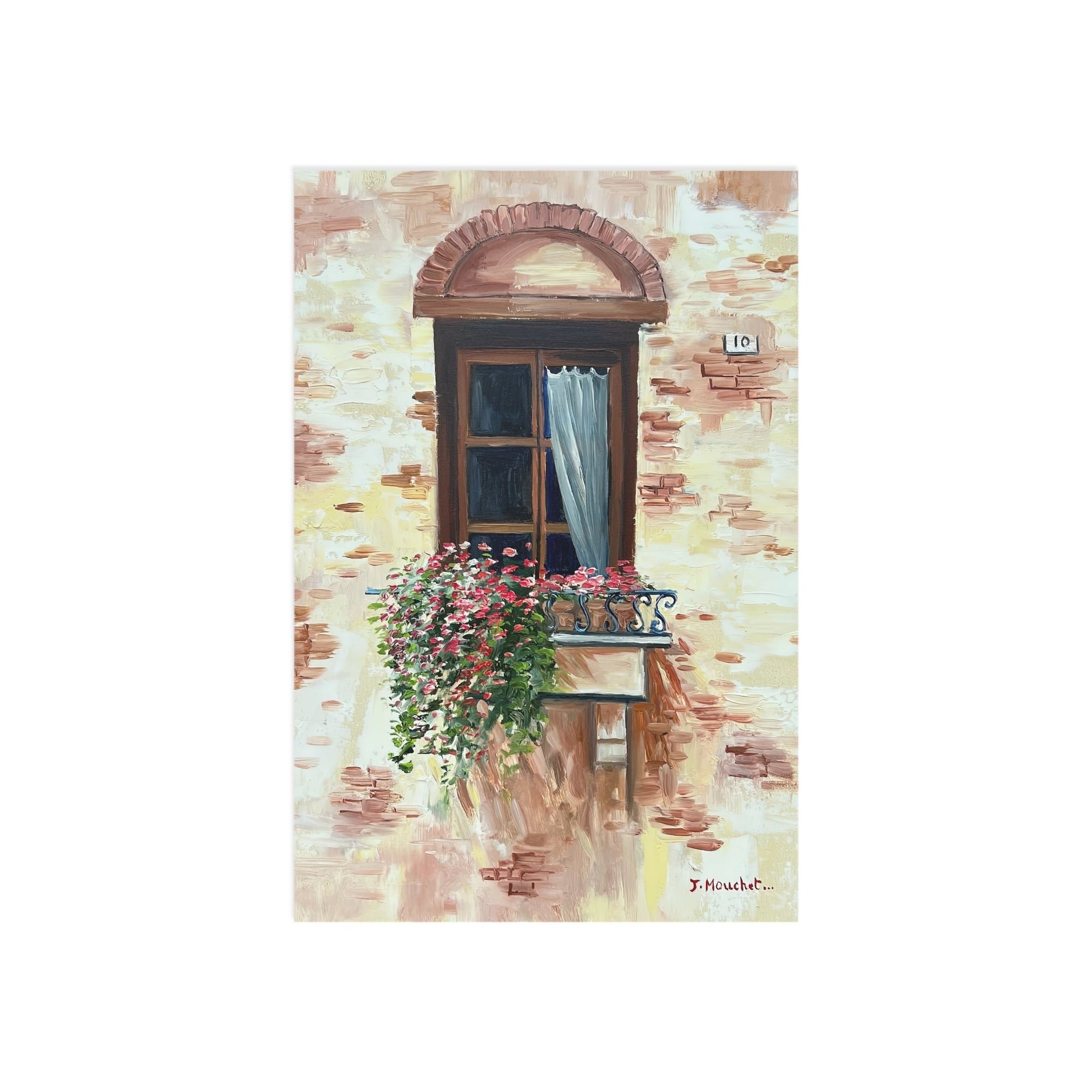 ELEGANT ITALIAN WINDOW WITH FLOWERS