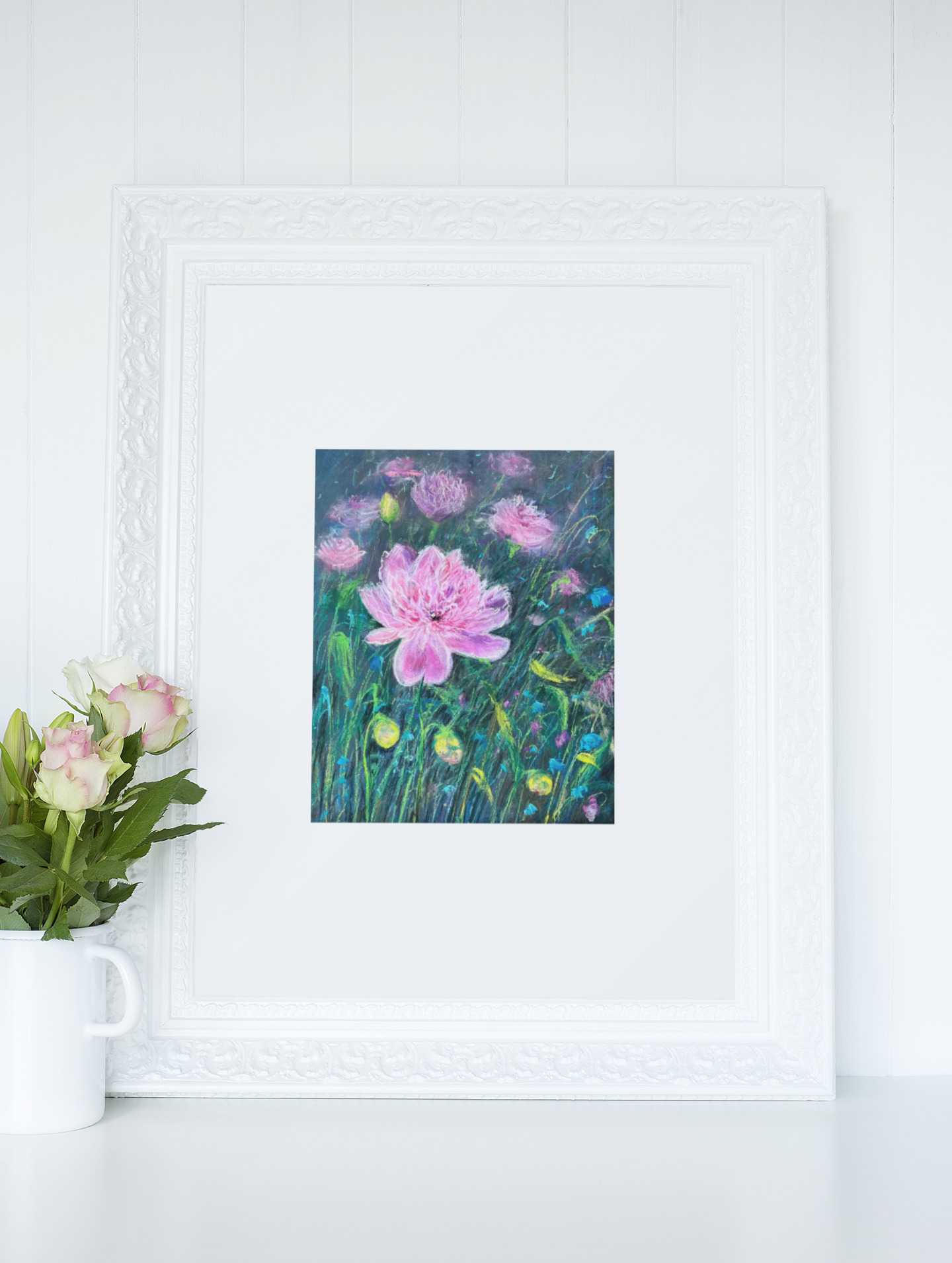 PINK BLOSSOMS: SERENE ELEGANCE - J Mouchet Fine Art