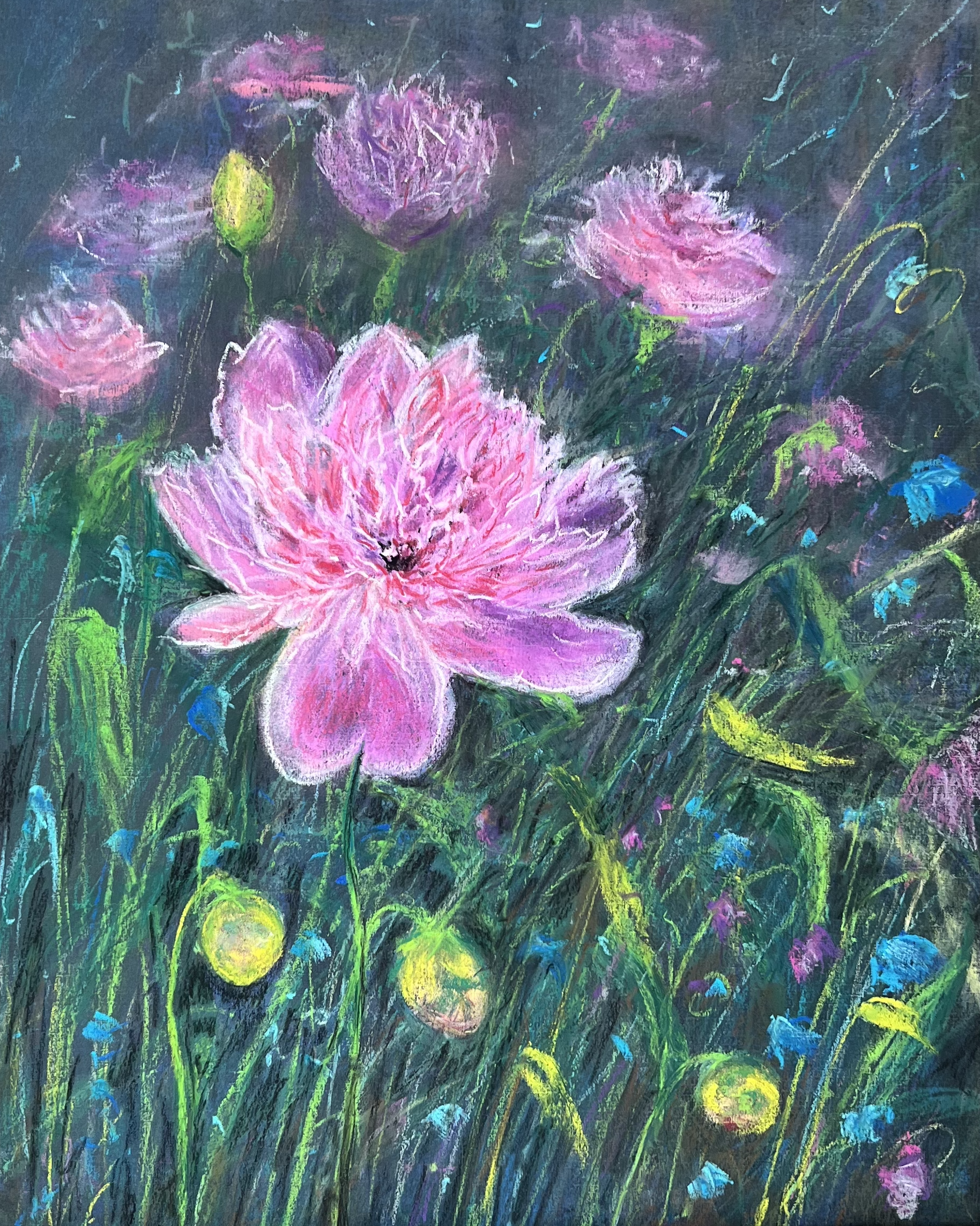 PINK BLOSSOMS: SERENE ELEGANCE | J Mouchet Fine Art