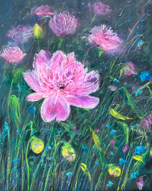 PINK BLOSSOMS: SERENE ELEGANCE | J Mouchet Fine Art